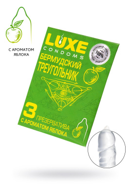 Презервативы Luxe, конверт Бермудские треугольник, латекс, яблоко, 18 см, 5,2 см, 3 шт. (0T-00010760 Презервативы Luxe, конверт Бермудские треугольник, латекс, яблоко, 18 см, 5,2 см, 3 шт. (0T-00010760