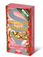 Презервативы SAGAMI Xtreme Strawberry 10шт. латексные со вкусом клубники (143163)