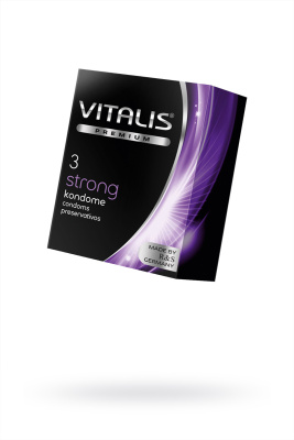 Презервативы Vitalis, premium, ультрапрочные, 18 см, 5,3 см, 3 шт. (0T-00010006)