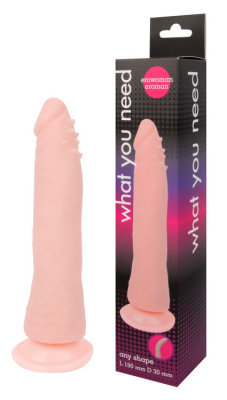 ФАЛЛОИМИТАТОР гнущийся L рабочей части 190 мм D 30 мм (EE-10215)