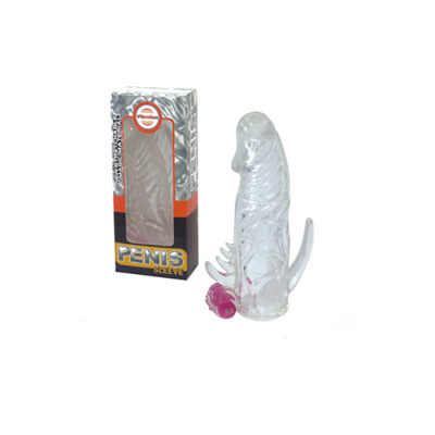 Насадка на фаллос с закрытой головкой, с вибратором (BI-10045Z-2-0702)