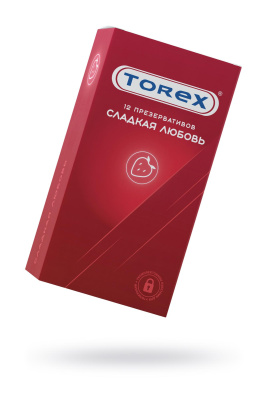 Презервативы Torex, Сладкая любовь, латекс, 19 см, 5,5 см, 12 шт. (0T-00016823)
