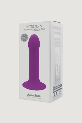 Дилдо на присоске с двойной плотностью ADRIEN LASTIC DILDO HITSENS DUAL DENSITY S06 Purple (24063)