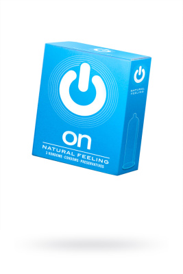Презервативы On, natural feeling, классические, 18,5 см, 5,4 см, 3 шт. (0T-00010011)